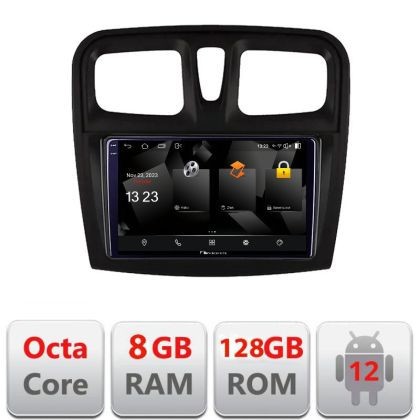 Navigatie Dacia Sandero 2012-2020 var B Android radio gps internet Octa core 8+128 DTS DSP 360 4G Optical CarStore Technology
