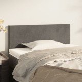 Cumpara ieftin Tăblie de pat, gri &icirc;nchis, 80x5x78/88 cm, catifea