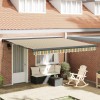 VidaXL Cortina Retractabilă Manual Verde și galben 400 &times; 300 cm 3330716