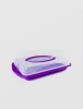 Platou Tort Dreptunghiular Sterk, 45x30x10 cm, Plastic Transparent, Cu Capac, Transport Tort/Prajituri