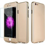 Cumpara ieftin Husa telefon Iphone 7 Plus ofera protectie 360&deg; Ultrasubtire Full Gold +Folie Sticla
