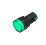 Indicator LED cu filet de panou din plastic , 22mm, borne cu surub, verde, 12V DC, IP65, FL1P-22NA-1-GREEN