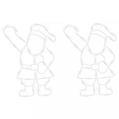 Gossi lumini de craciun silueta mos craciun 2 buc 35 led-uri alb cald