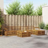 vidaXL Set de canapele de exterior 6 pcs natural Lemn Solid de Acacia 3373324