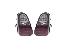 Stop spate, lampa Mini One/Cooper/Cabrio (R50/R52/R53), 07.2004-07.2007, model tuning, montare spate, stanga+dreapta, cu indicator led; LED+W16W; ros