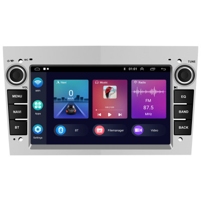 Navigatie Dedicata Opel, Android, 7Inch, 2Gb Ram, 32Gb stocare, Bluetooth, WiFi, Waze, Youtube Argintiu foto