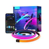 Banda LED Neon Rope Lights Govee RGBIC, 3 m, 84 x LED, 12 puncte taiere, Sincronizare Muzica, Wi-Fi + Bluetooth