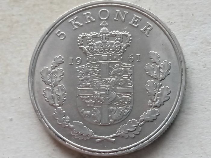 DANEMARCA-5 KRONER 1961