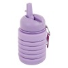 Sticlă de Apă Pliabilă, Silicon, Capacitate 200-500 ml, Inel Suspendare, Lila, Oem