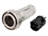 Conector Circular 3 PIN Buccaneer 7000 Nichelat