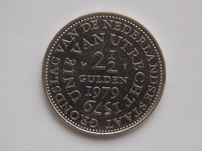2 1/2 GULDEN 1979 OLANDA-COMEMORATIVA foto