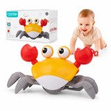 Cumpara ieftin Crab Mecanic cu Cheita, Jucarie Interactiva pentru Copii si Bebelusi, Mers Automat prin Invartire, Fara Baterii, Jucarie de Baie, Interior si Exterior