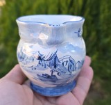 LATIERA VINTAGE DIN CERAMICA, LUCRATA SI DECORATA MANUAL