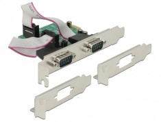 PCI Express la 2 x Serial RS-232 high speed 921K cu voltage supply, Delock 89641