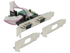 PCI Express la 2 x Serial RS-232 high speed 921K cu voltage supply, Delock 89641 foto