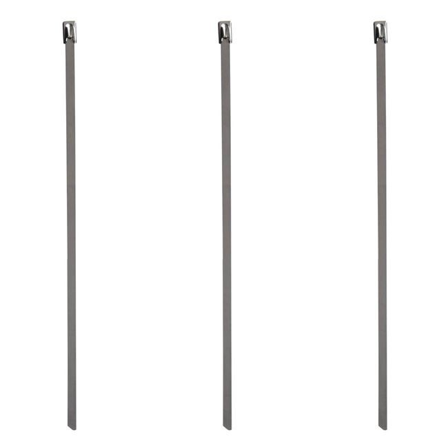 Coliere metalice tip bride, otel inoxidabil, 20x0.46cm, set 10 buc