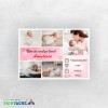 Tablou Canvas Personalizat Nou Nascuta Fata, Nume, Data, Greutate, Lungime, Decor Camera Copil, Print Premium, Cadou Botez