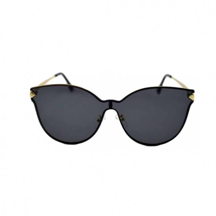 Ochelari de soare dama, cat eye, lentila neagra, ochi de pisica