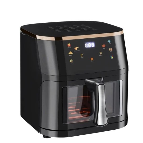 Friteuza cu Aer Cald 10L, Fereastra Vizuala si Ecran Tactil Inteligent, 2400 W