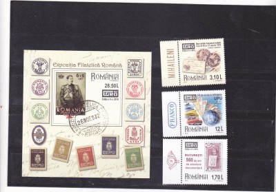 Romania 2019 - LP 2254 nestampilat - Expozitia Filatelica EFIRO - serie + BLOC foto