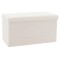Taburet Forward cu depozitare, textil , gri - bej, 76x38x37 cm