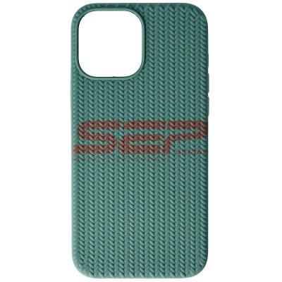 Toc silicon Woven Texture Apple iPhone 13 Pro Max Midnight Green foto