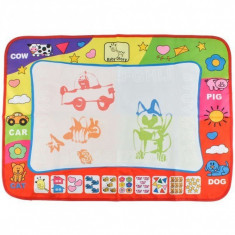 Jucarie educativa Covoras pentru desen Iso Trade, 78 x 58 cm, 2 markere incluse, 3 ani+, Multicolor