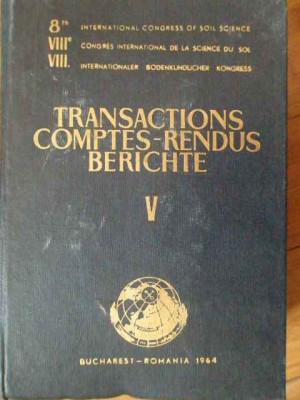 Transactions Comptes-rendus Berichte V - Necunoscut ,303826 foto