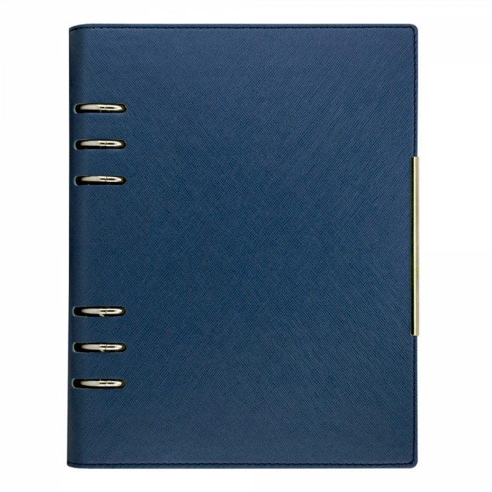 Agenda organizer A5 cu 6 inele albastru