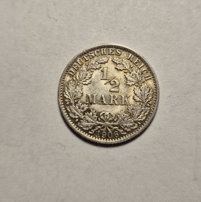 Germania 1/2 Mark Marca 1906 A UNC