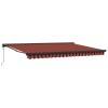 Copertina retractabila portocaliu/maro 4,5x3 m, textil/aluminiu