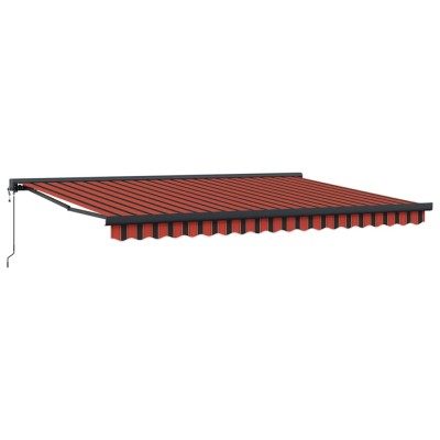 Copertina retractabila portocaliu/maro 4,5x3 m, textil/aluminiu foto
