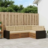 vidaXL Set de canapele de exterior 4 pcs Natural și Bej 3383306