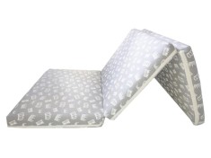 Saltea Pliabila copii MyKids Spuma Poliuretanica (Burete) Coronite gri GreatGoods Plaything foto