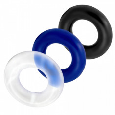 Set de 3 inele flexibile pentru testicule de penis foto