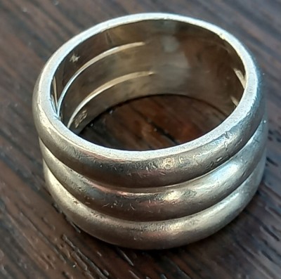 (191) INEL DIN ARGINT UNISEX, VINTAGE, MARCAJ ARGINT 925, MODEL SPIRALA foto