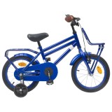 vidaXL Bicicletă pentru Copii 14 Inci pentru 3-5 ani Albastru &icirc;nchis 42009284