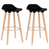 vidaXL Scaune de bar, 2 buc, negru