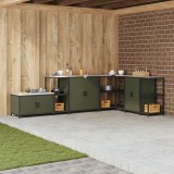 vidaXL Raft de depozitare pentru bucătărie Verde oliv 60 x 50 x 92 cm