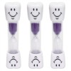 Set 3 clepsidre pentru perierea dintilor, 3 minute, 10 x 2.5 cm, mov