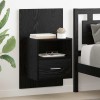 VidaXL Dulap de pat cu sertar 2 pcs Stejar negru 48.5 x 32.5 x 80 cm 880479