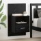 vidaXL Dulap de pat cu sertar 2 pcs Stejar negru 48.5 x 32.5 x 80 cm 880479