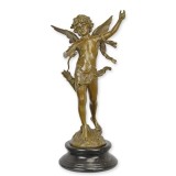 Cupidon-statueta din bronz cu un soclu din marmura BR-95L