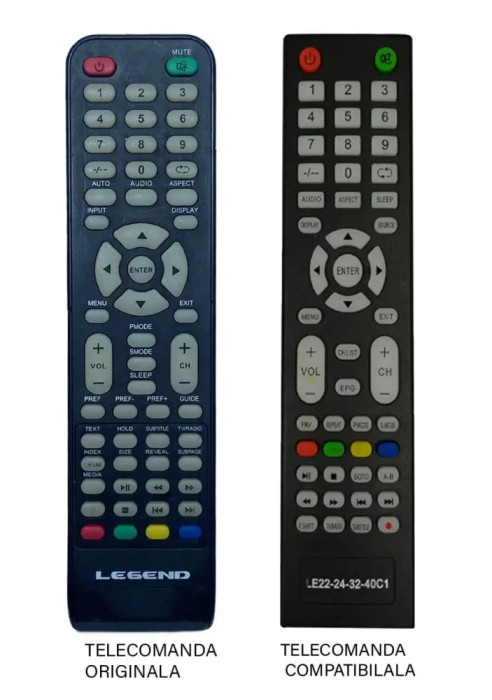 Telecomanda inlocuitoare compatibila TV Legend EE-T40 LE22-24-32-40C1 cod ER 592 /MFY 582 (253-1)