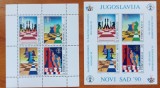 YUGOSLAVIA-''OLIMPIADA de SAH -NOVI SAD-90'' 2COLITE-MNH LUX-NESTAMPIL.-VEZI SCAN