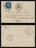 France 1878 Cover Marseilles to Paris - Railroad cancel D.169