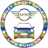 Cumpara ieftin Sticker Mini Cooper Forget About Dunkins