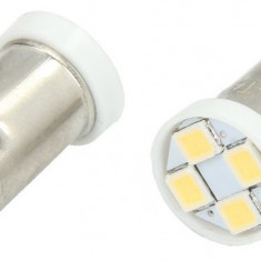 Set 2 Buc Bec Led M-Tech T4W 12V BA9S Alb LB009W