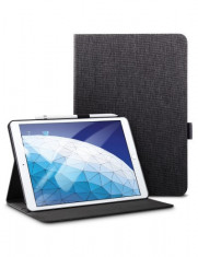 Husa tableta iPad Mini 2019, neagra, policarbonat si piele ecologica, cu suport, seria Simplicity, ESR foto