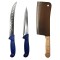 Set profesional de macelarie, 2 cutite otel carbon, injunghiat, transat, degresat, satar
